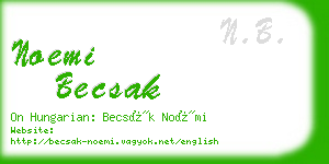 noemi becsak business card